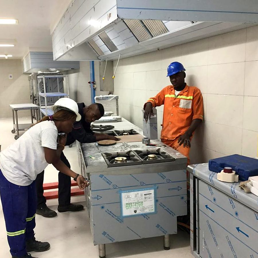 GastroClima team commissioning a professional cooking suite